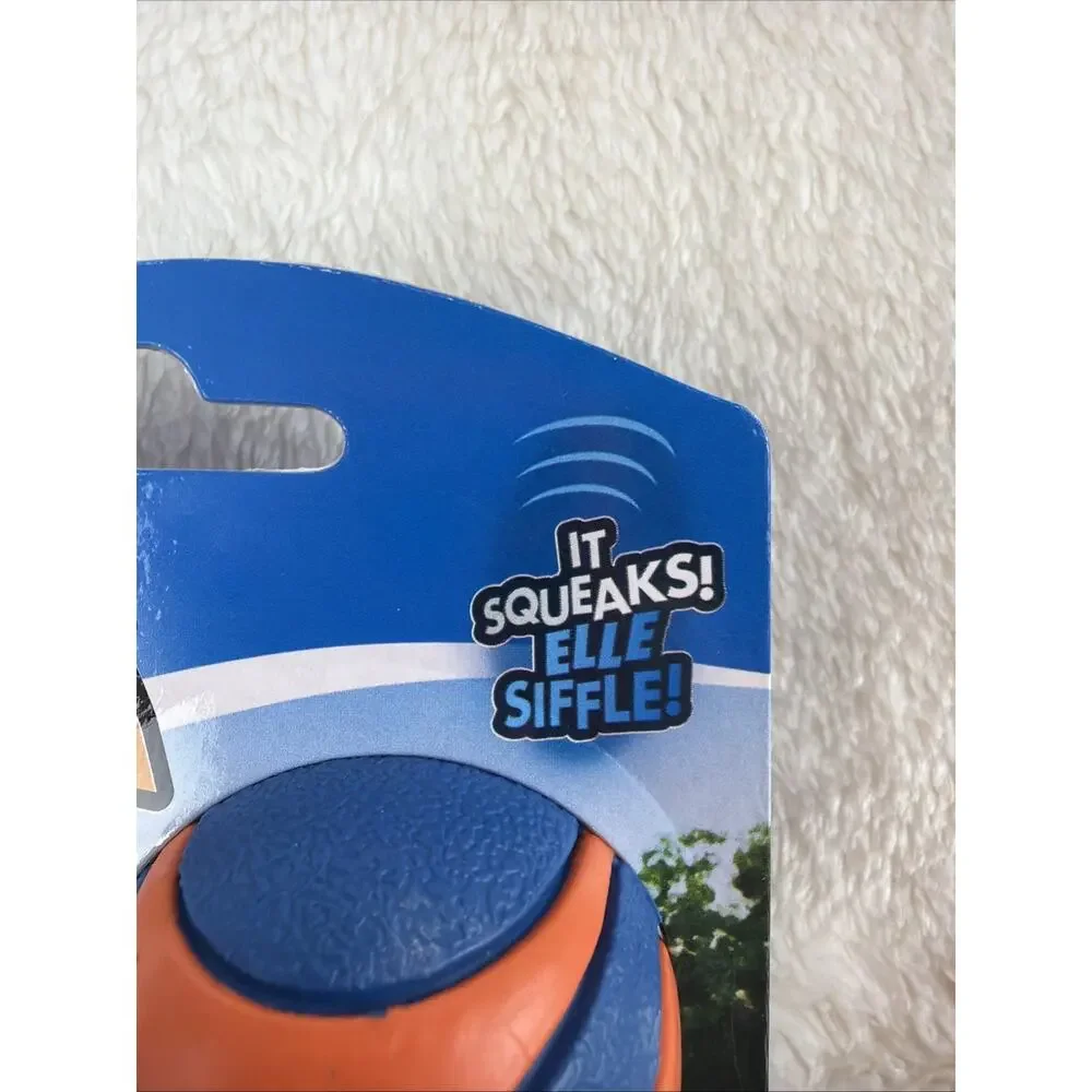 Chuckit Ultra Squeaker High Bounce Visibility Durability Dog Toy Small 2 pack